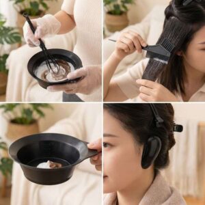 Professional Hair Coloring Dye Bowl and Comb Kit
