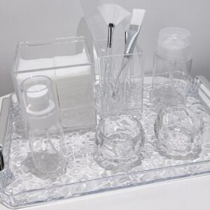Clear Acrylic Cosmetic Cotton Pad Organizer Holder